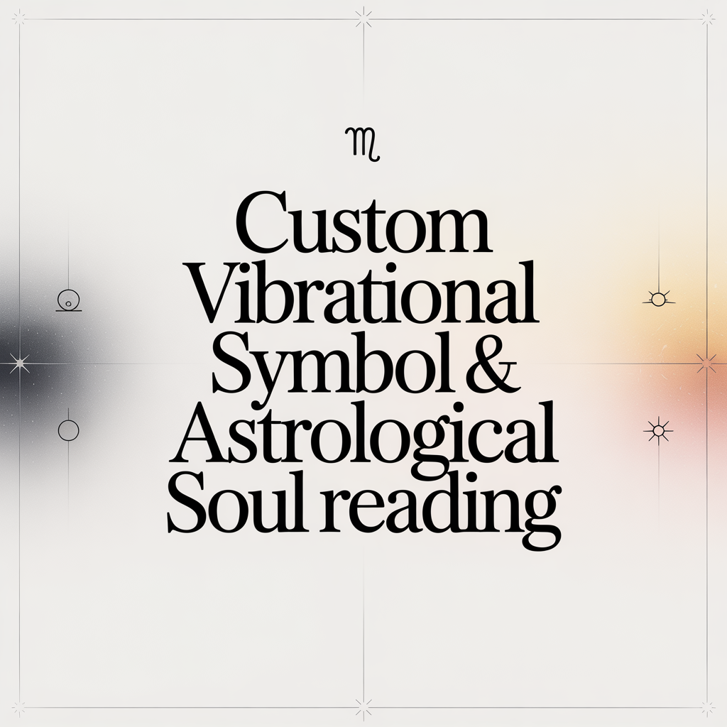Custom Vibrational Symbol & Astrological Soul Reading